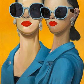 Painting, Two People in Sunglasses, Noah Becker