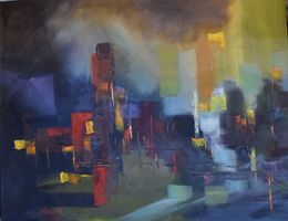 Painting, Night on the move, Thong Le