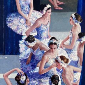 Painting, Backstage Ballerinas, Emil Aziz