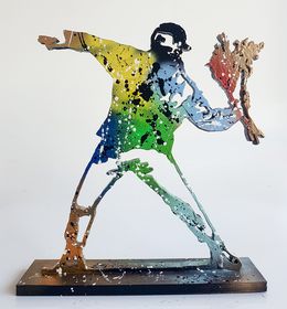 Sculpture, Banksy Man Anarcchy, Spaco